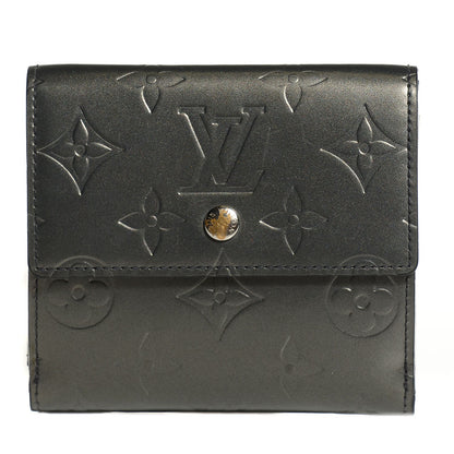 Louis Vuitton Mat Monogram Elise Wallet Black 1 of 8