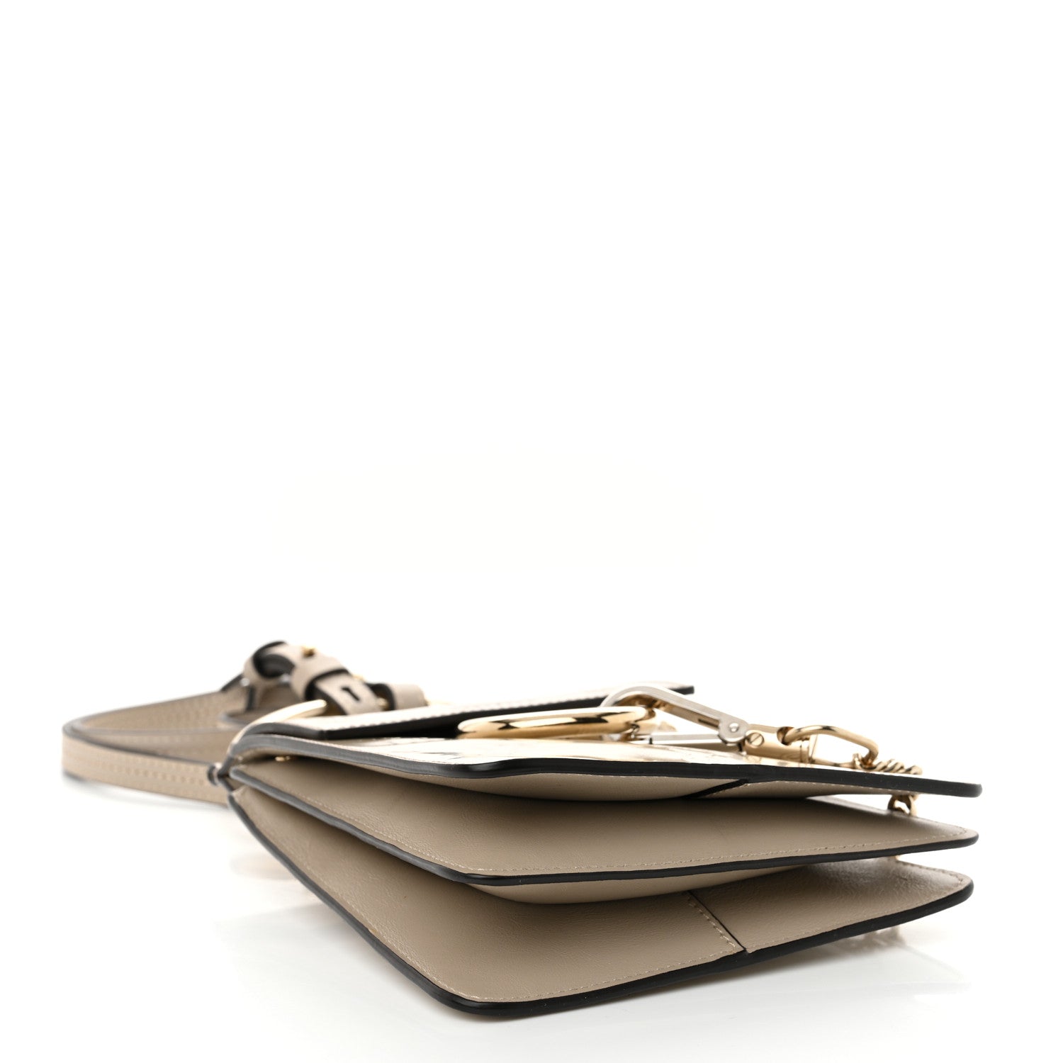 Chloe Patent Calfskin Little Horses Debossed Mini Faye Bag Motty Grey 4 of 10