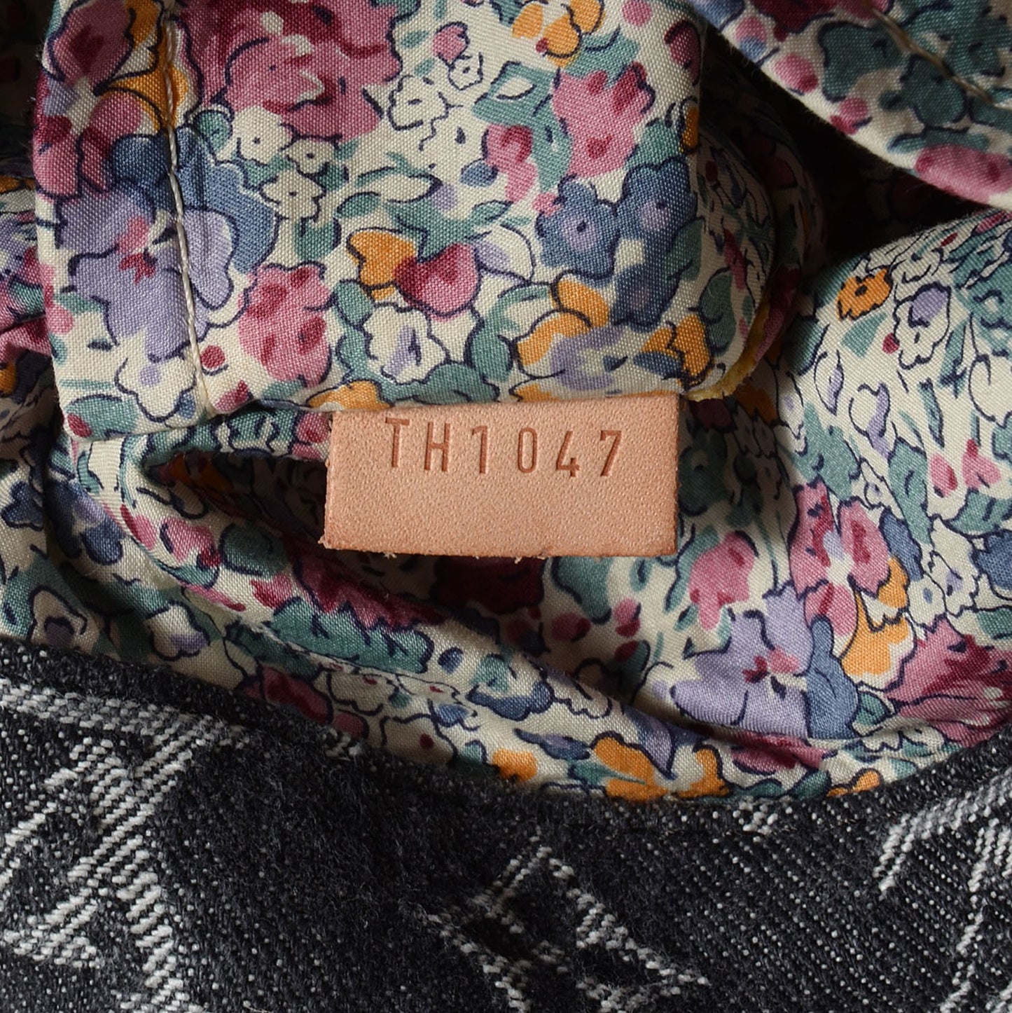 Denim Patchwork Posty Messenger Bag Gris