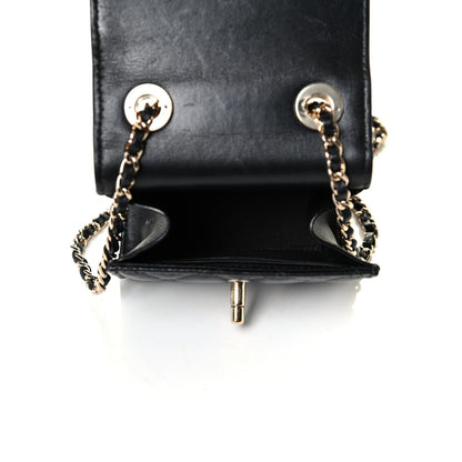 Chanel Lambskin Quilted Mini Trendy CC Chain Wallet Black 4 of 8