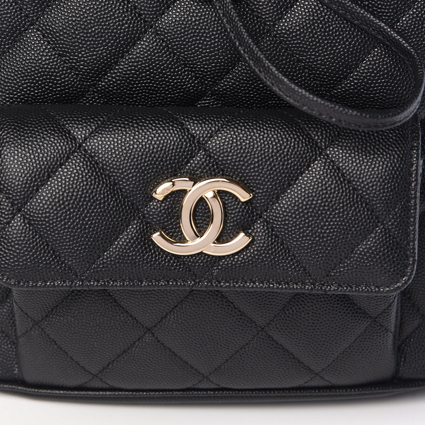 Caviar Quilted Backpack Bag Black