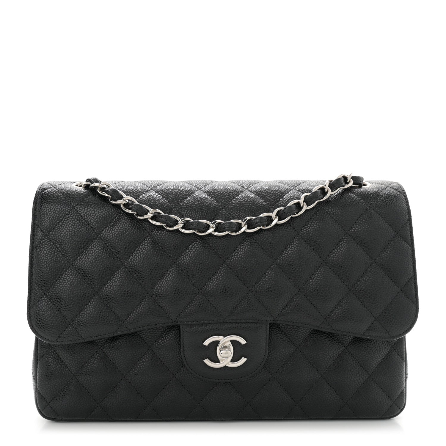 Chanel Caviar Quilted Jumbo Double Flap Black 1 of 12