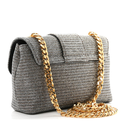 Celine Glitter Textile Mini Victoire Bag Gold 2 of 8