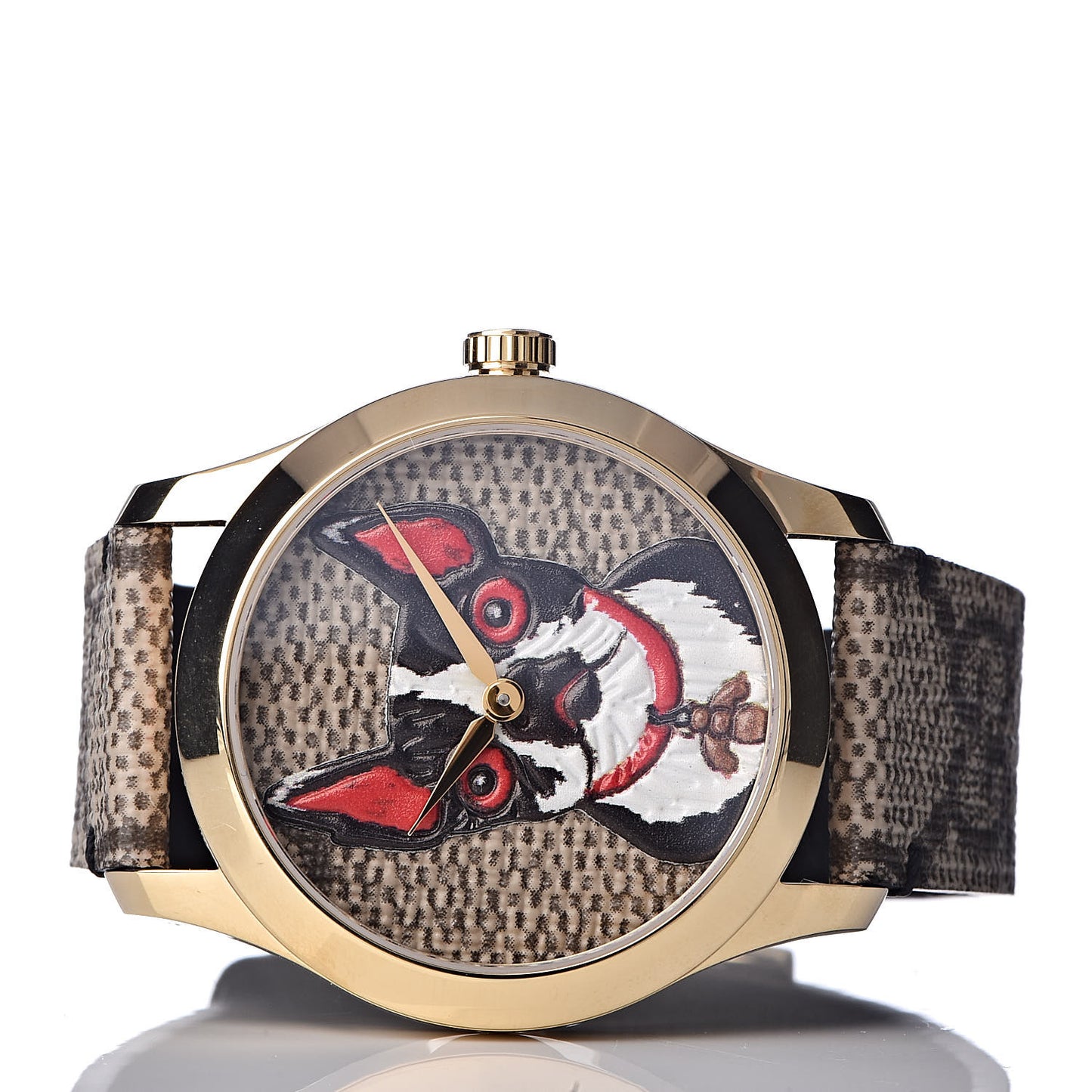 Stainless Steel Canvas 38mm G-Timeless GG Supreme Bosco Quartz Watch Brown