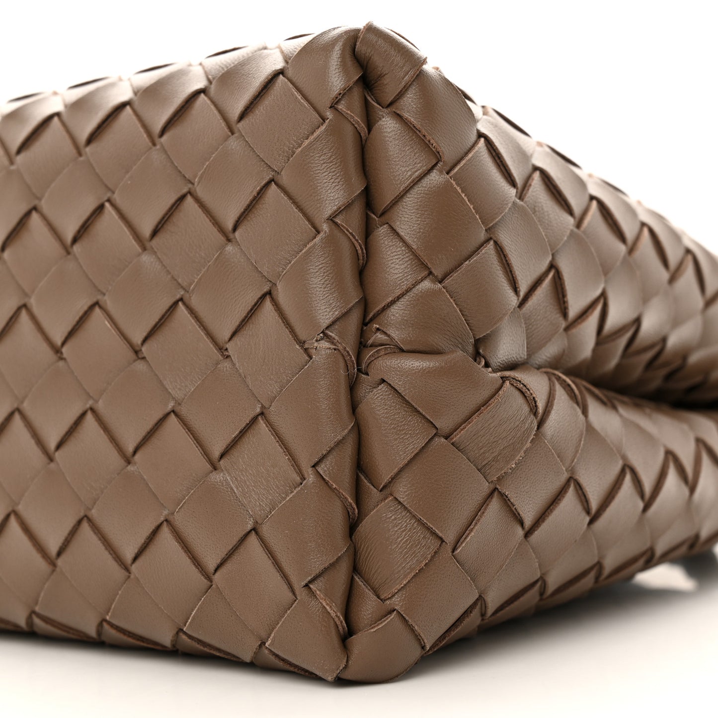 Nappa Intrecciato Medium Andiamo Shoulder Bag Taupe Grey