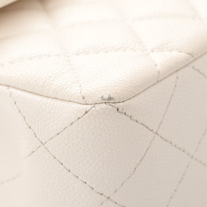 Chanel Caviar Quilted Small Double Flap White 14 of 15