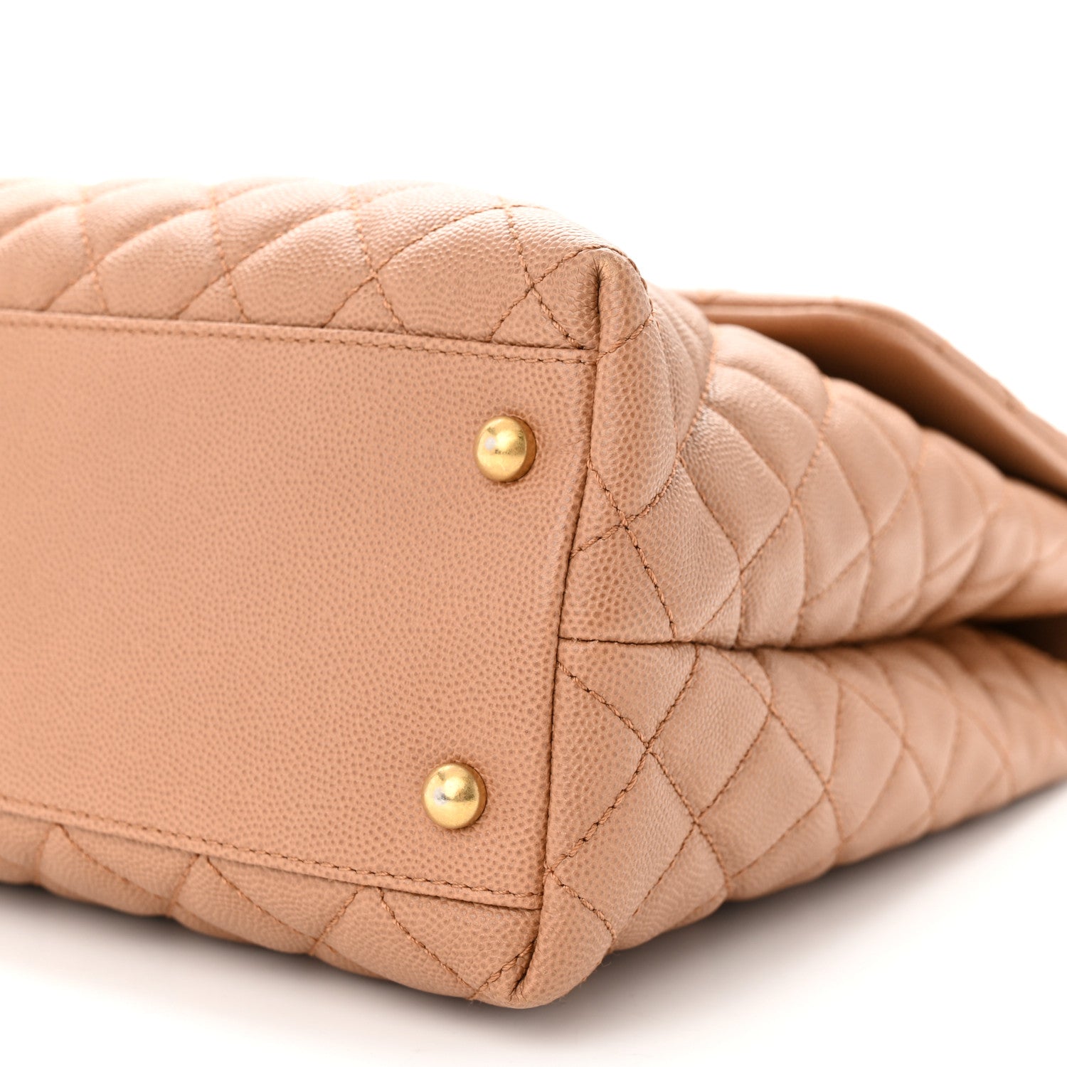 Chanel Caviar Lizard Quilted Large Coco Handle Flap Beige 10 of 10