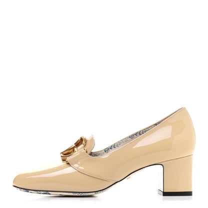 Gucci Vernice GG Victoire 55mm Loafer Pumps 37 Sand Storm 1 of 10