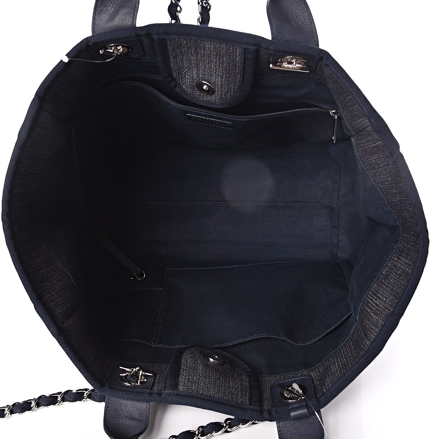 Denim Large Deauville Tote Dark Blue
