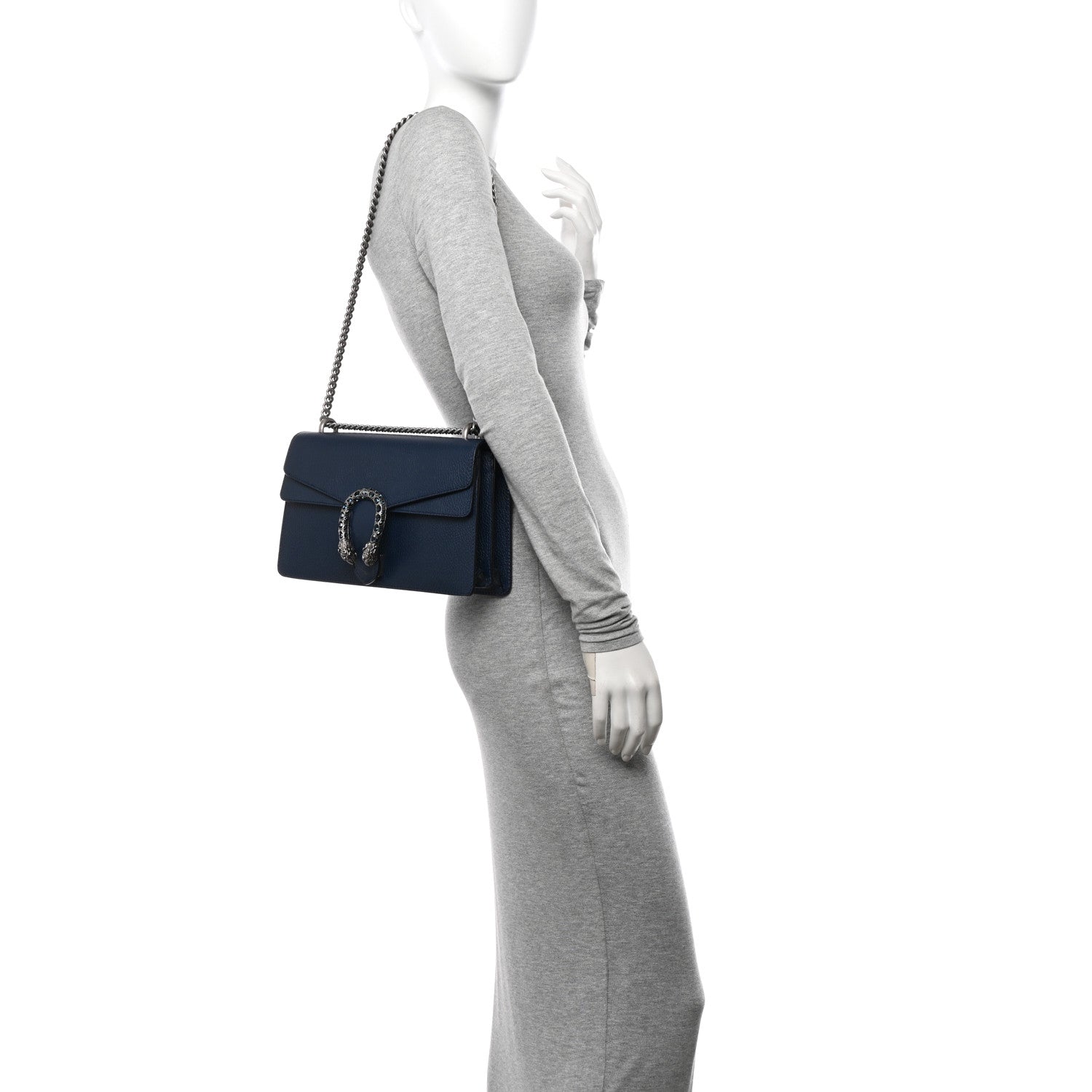 Gucci Dollar Calfskin Crystal Small Dionysus Shoulder Bag Blue Agata Montana Sapphire 2 of 12