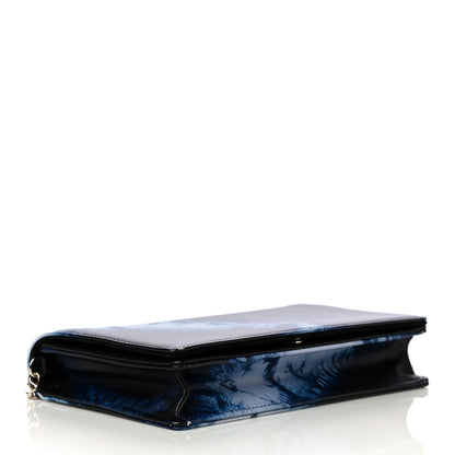 Christian Dior Calfskin Tie Dye Wallet On Chain Blue 5 of 15
