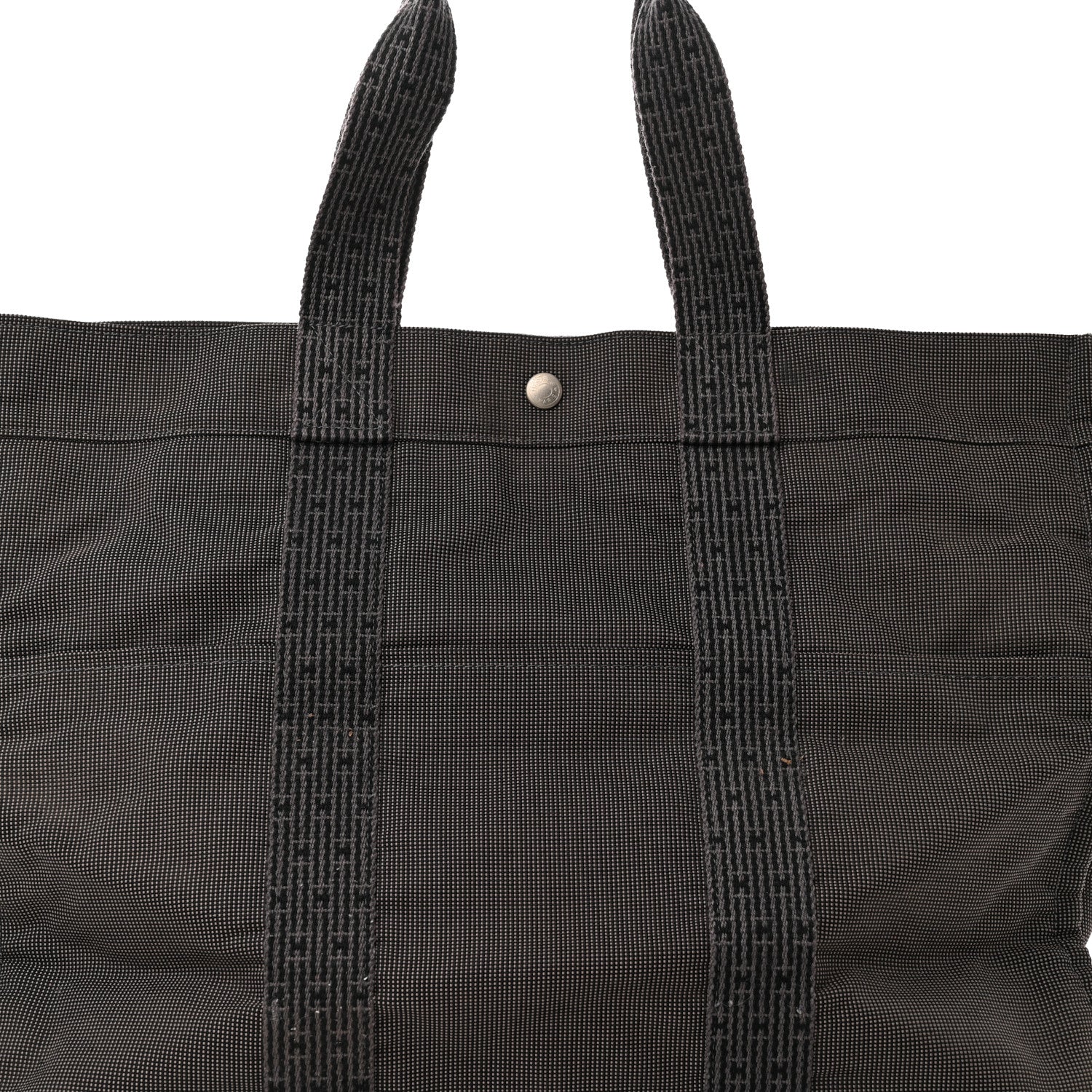 Hermes Canvas Herline GM Tote Grey 6 of 8