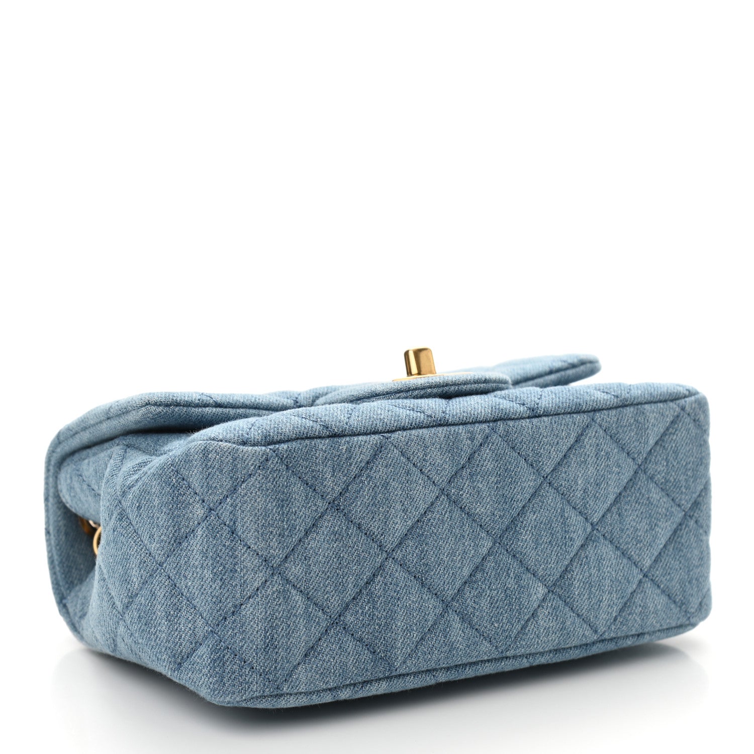 Chanel Denim Quilted Mini Pearl Crush Flap Blue 4 of 11