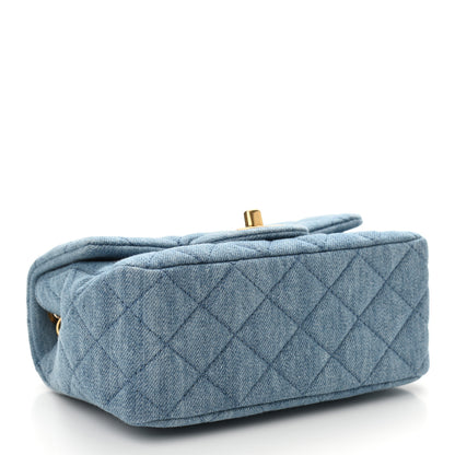 Chanel Denim Quilted Mini Pearl Crush Flap Blue 4 of 11