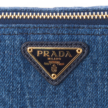 Prada Denim Cosmetic Pouch Bleu 7 of 8