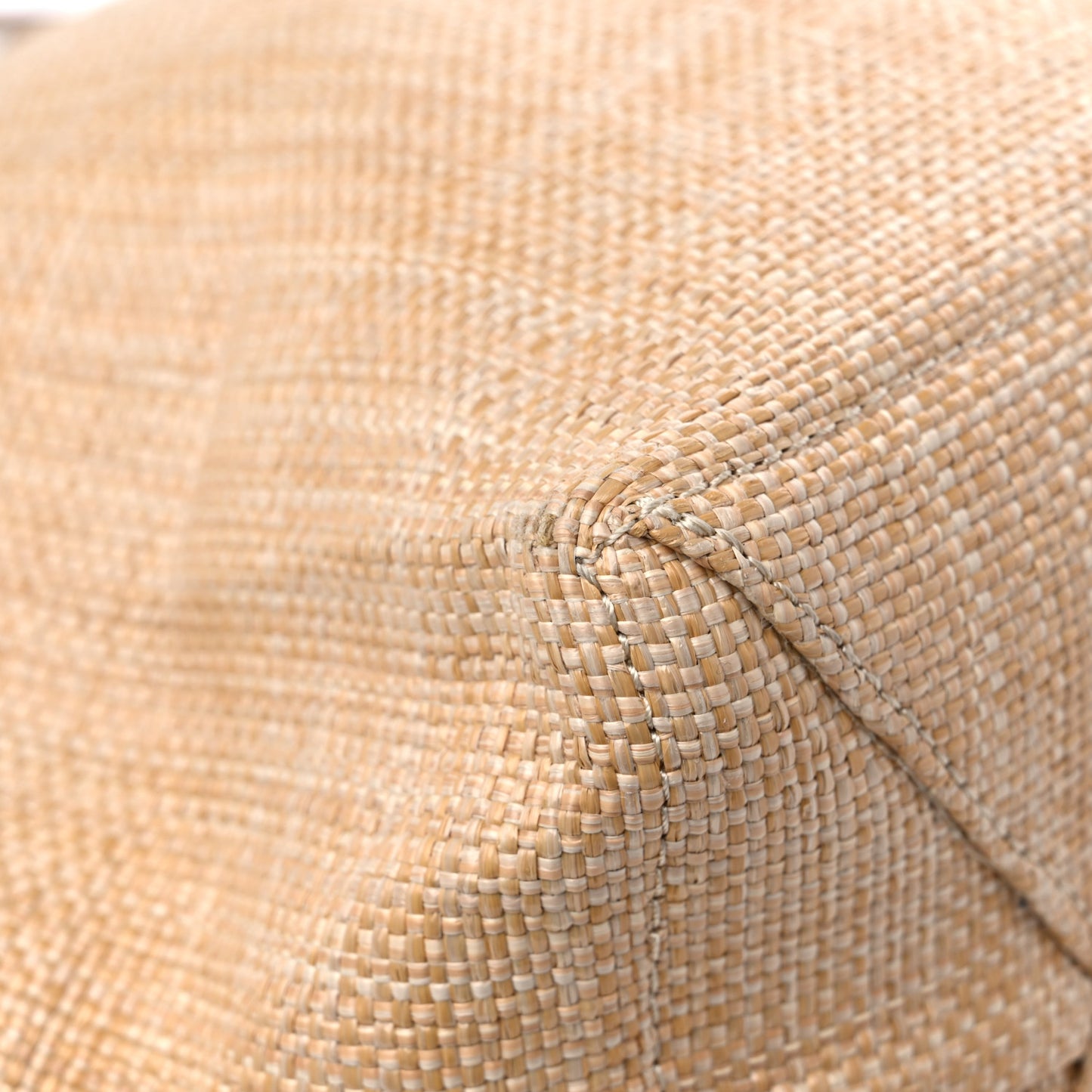 Raffia Logo Tote Naturale