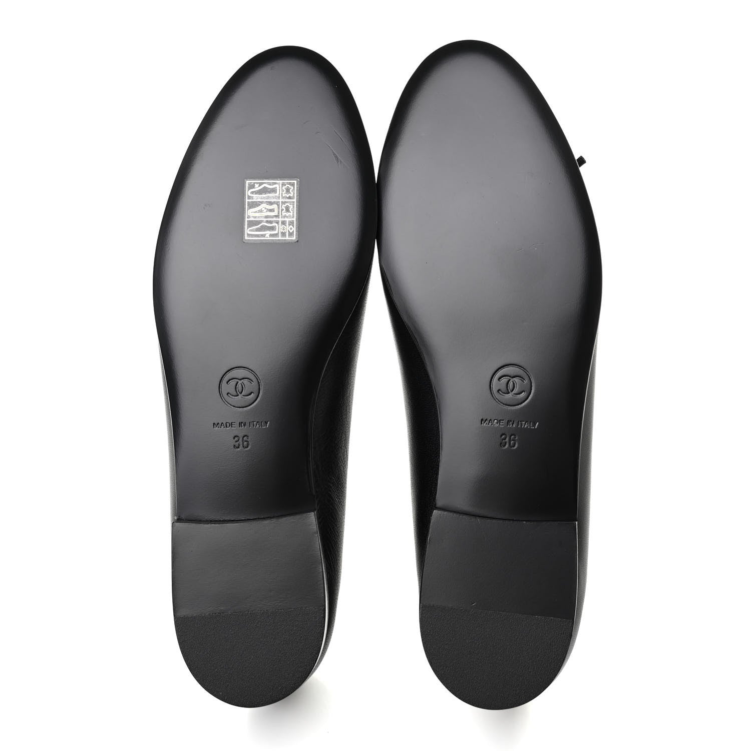 Chanel Lambskin Patent Cap Toe Ballerina Flats 36 Black 5 of 7