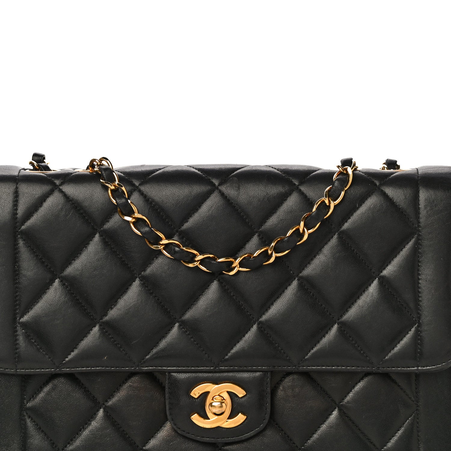 Chanel Lambskin Quilted Medium Single Flap Black 9 of 37