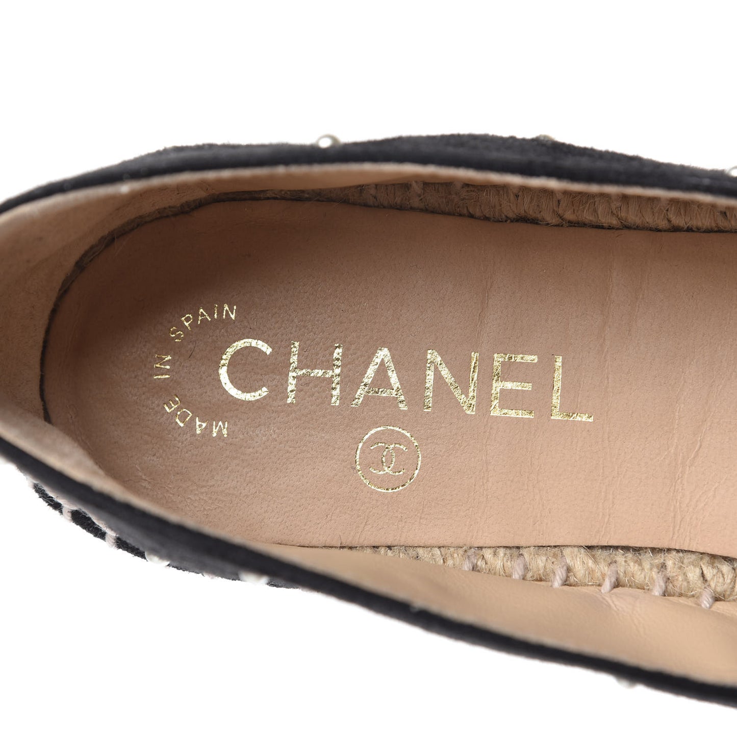 Suede Pearl CC Espadrilles 39 Black