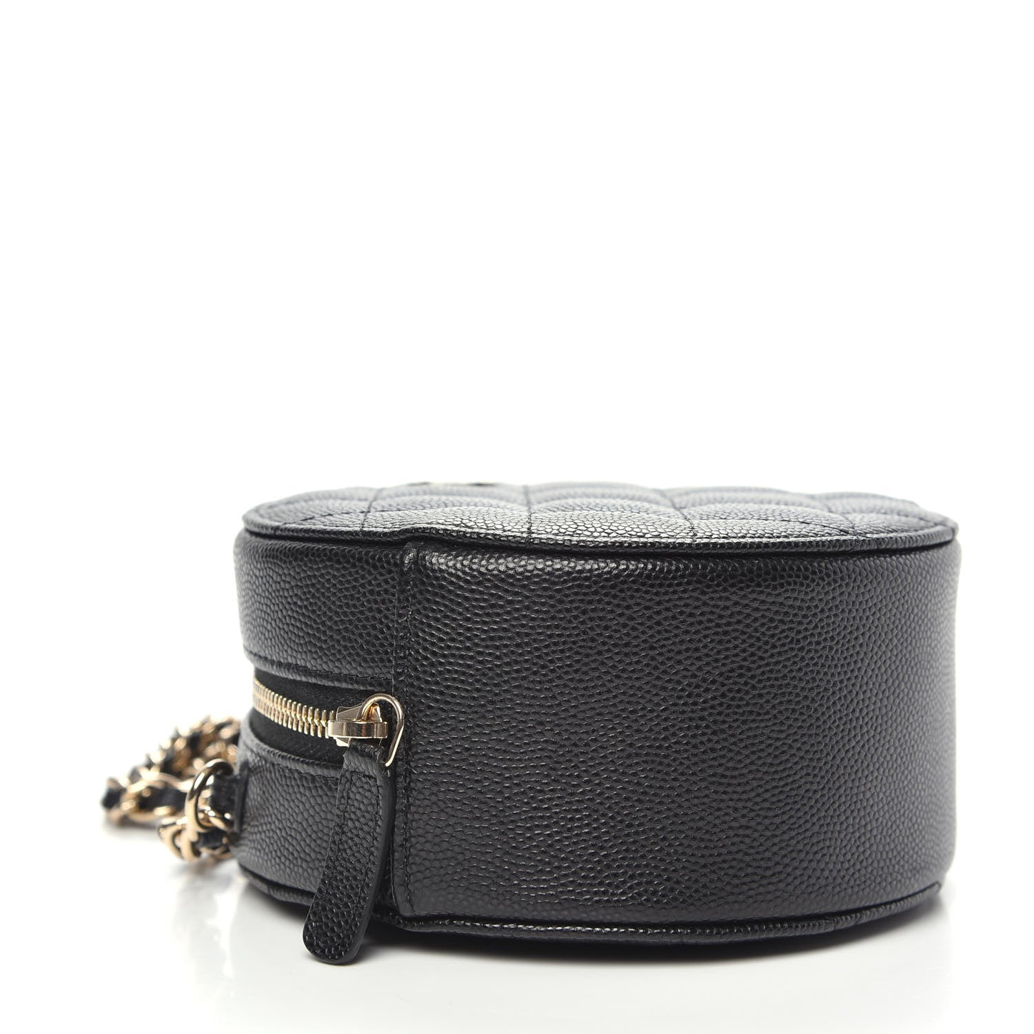 Chanel Caviar Quilted Round Clutch With Chain Black 4 of 10