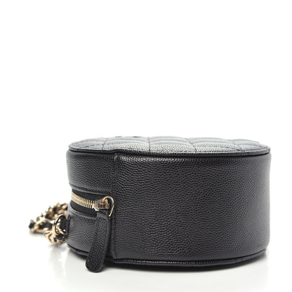 Chanel Caviar Quilted Round Clutch With Chain Black 4 of 10