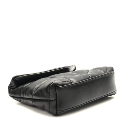 Saint Laurent Lambskin Monogram Loulou Puffer Pouch Clutch Black 4 of 10