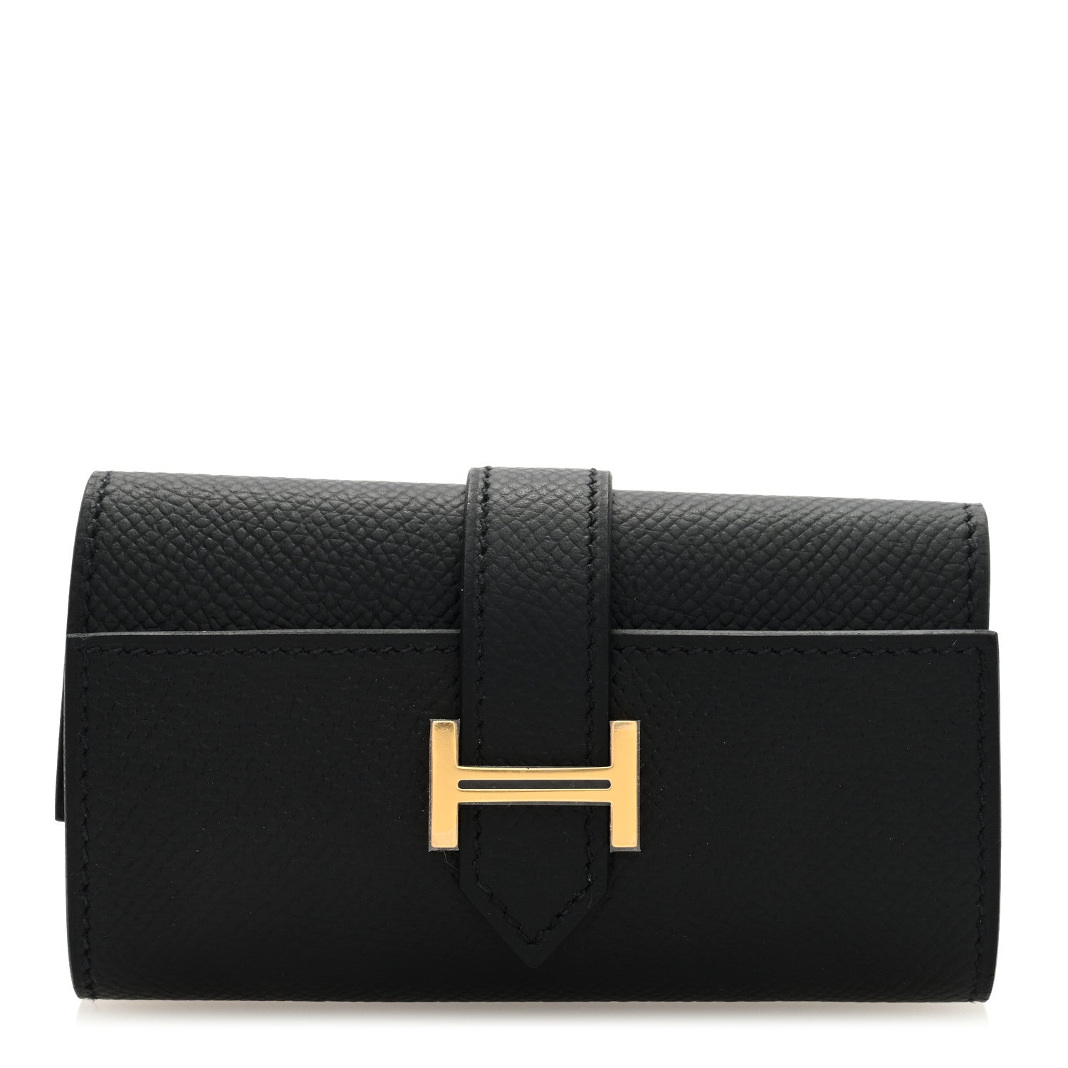 Hermes Epsom Bearn Multicles 4 Key Holder Black 1 of 6