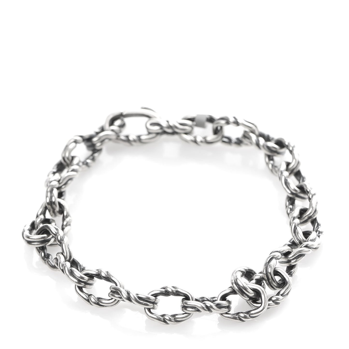 Sterling Silver 8mm Twist Link Chain Bracelet