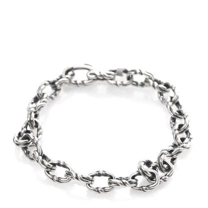 David Yurman Sterling Silver 8mm Twist Link Chain Bracelet 1 of 4