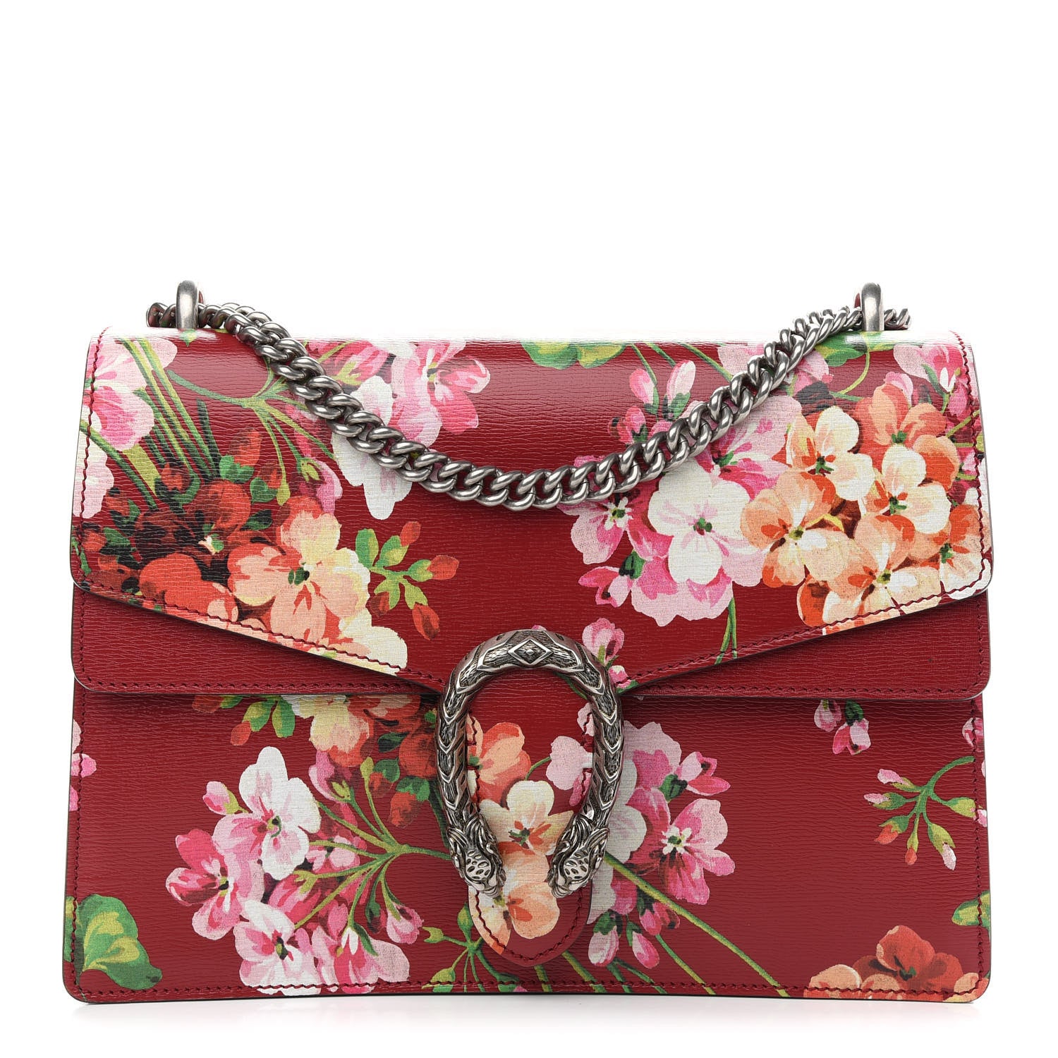 Gucci Calfskin Blooms Print Medium Dionysus Shoulder Bag Romantic Cherry Multicolor 1 of 8