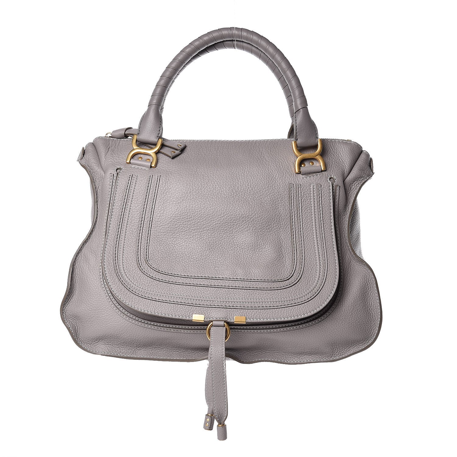 Chloe Calfskin Large Marcie Satchel Cashmere Grey 1 of 11