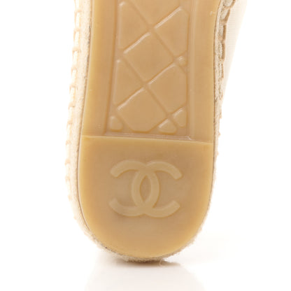 Chanel Fabric Biarritz CC Espadrilles 40 White Gold 6 of 10