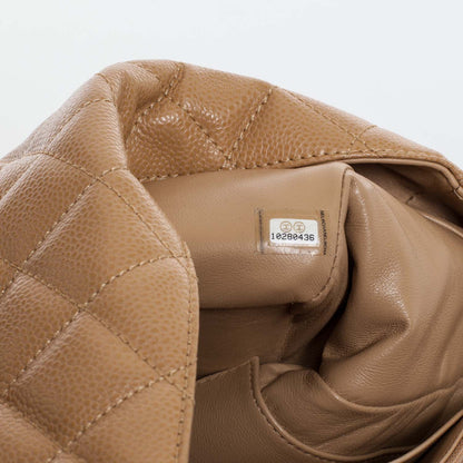 Chanel Caviar Jumbo Single Flap Dark Beige 9 of 9