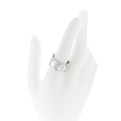 Cartier 18K White Gold Diamond 11mm Tank Francaise Ring 59 8.75 2 of 5