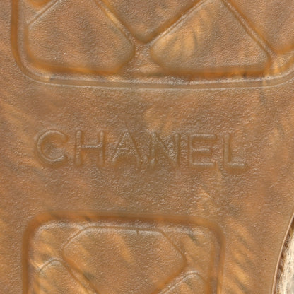 Chanel Laminated Goatskin CC Espadrilles 37 Silver 8 of 9