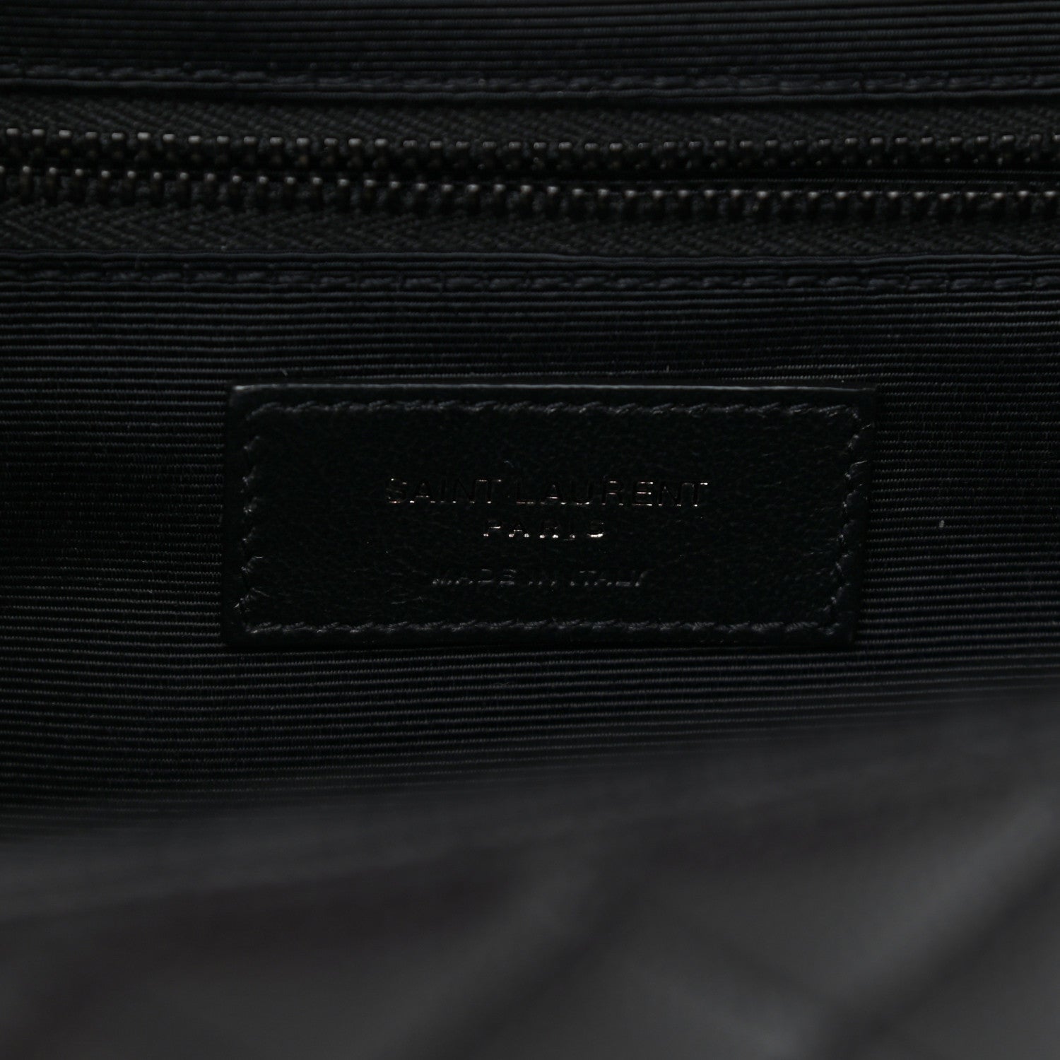 Saint Laurent Grain De Poudre Textured Mixed Matelasse Large Triquilt Monogram Monochrome Satchel Black 6 of 11
