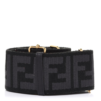 Fendi Ribbon Vitello Seta FF 1974 Adjustable Strap You Black 2 of 5