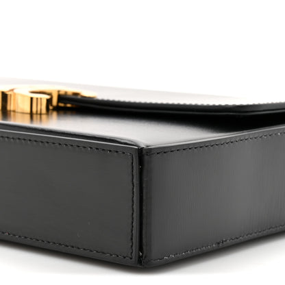 Celine Shiny Calfskin Triomphe Chain Box Bag Black 9 of 11