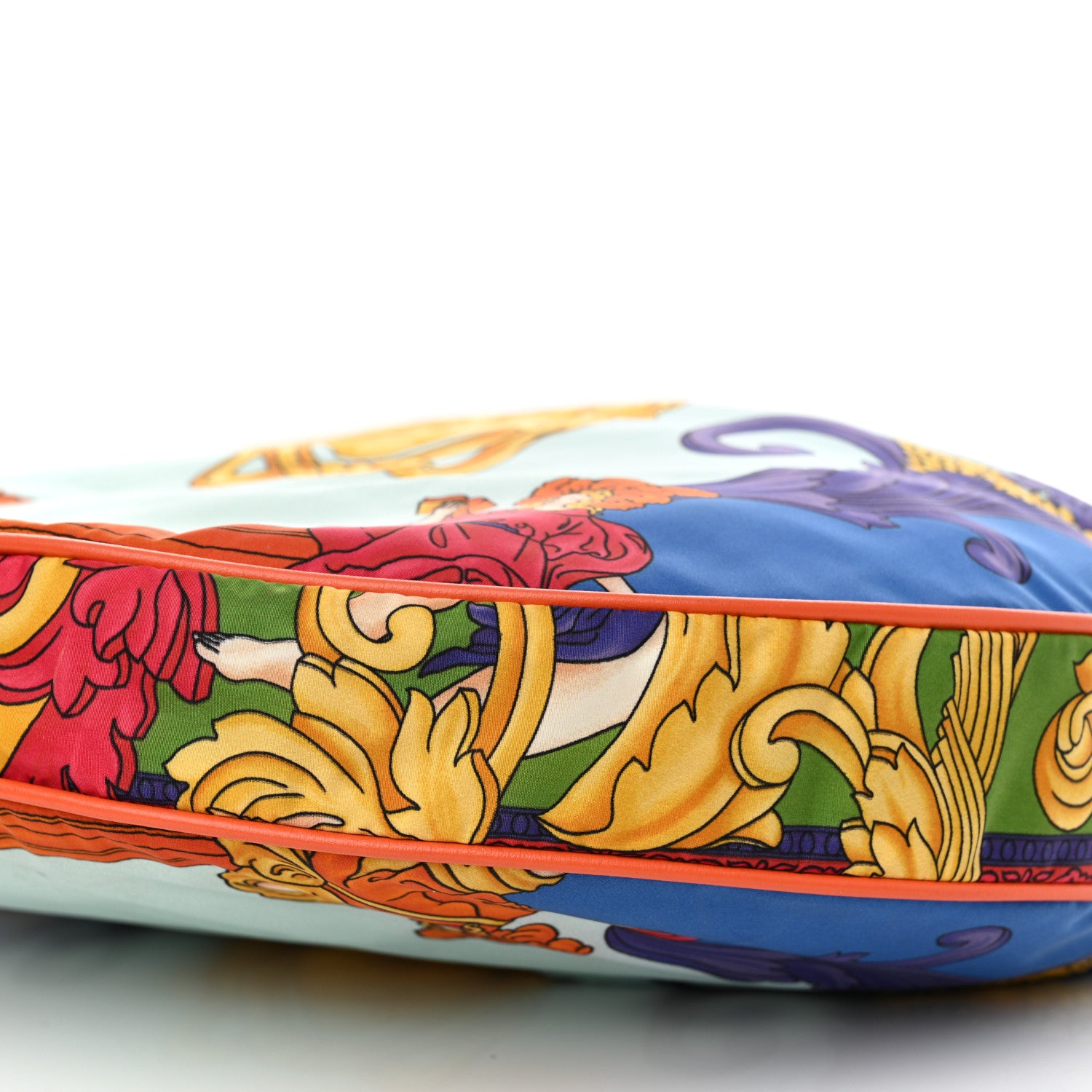 Versace Nylon Calfskin Medusa Renaissance Print Hobo Bag Multicolor 10 of 10