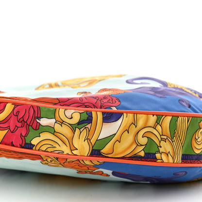 Versace Nylon Calfskin Medusa Renaissance Print Hobo Bag Multicolor 10 of 10