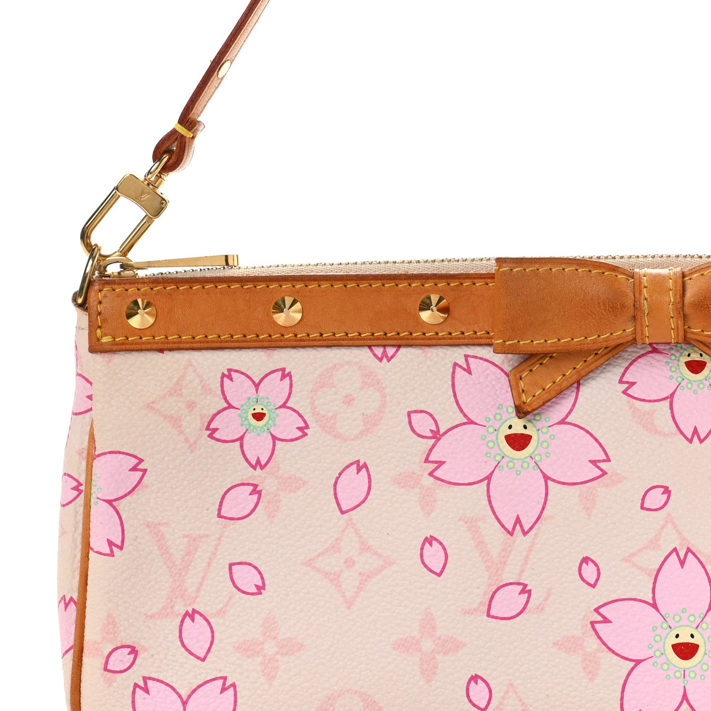 LOUIS VUITTON Monogram Cherry Blossom Pochette Accessories Pink