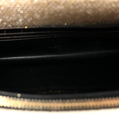 Saint Laurent Metallic Canvas Woven Small Classic Monogram Kate Tassel Chain Wallet Gold 5 of 14