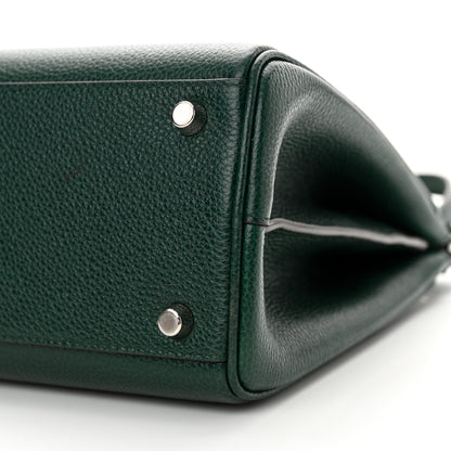 Gucci Grainy Calfskin Small Zumi Top Handle Bag Vintage Green 10 of 11