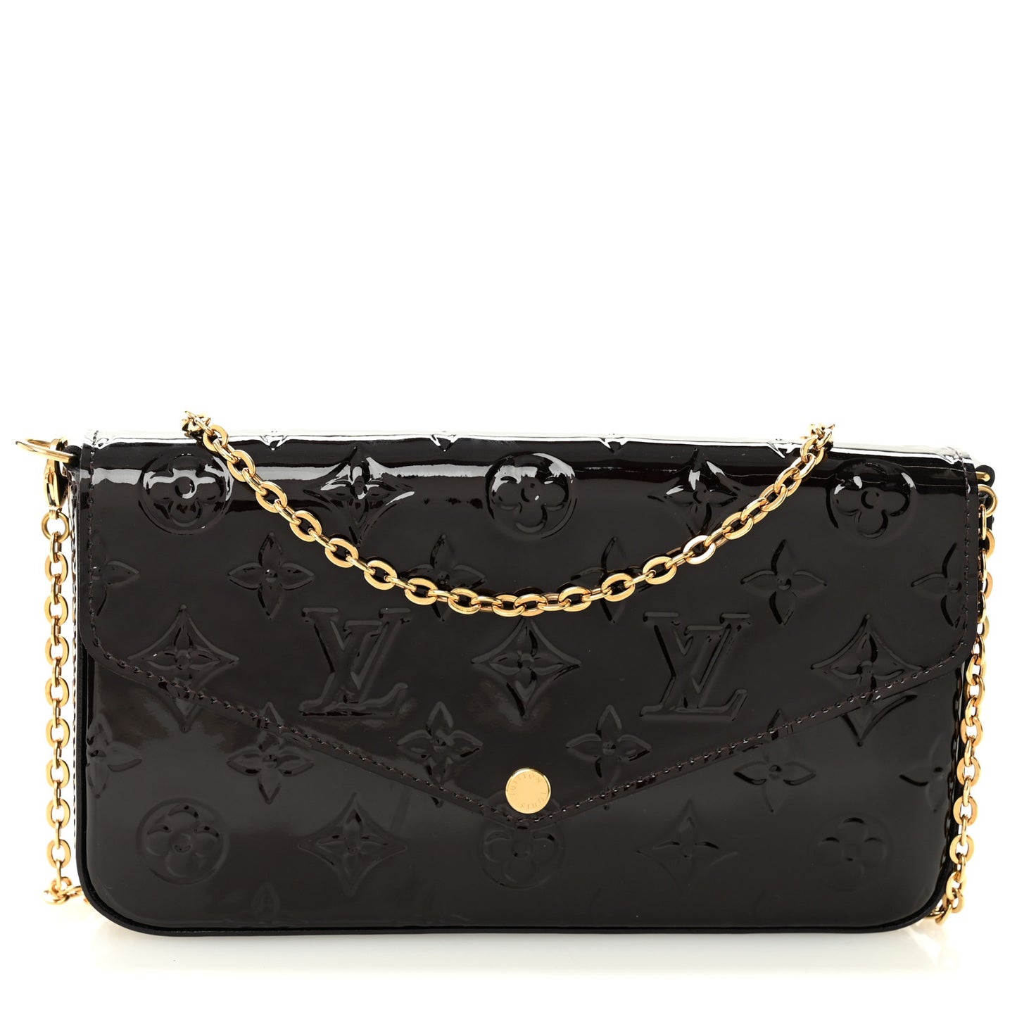 Vernis Pochette Felicie Chain Wallet Amarante
