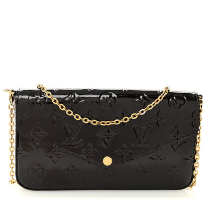 Louis Vuitton Vernis Pochette Felicie Chain Wallet Amarante 1 of 11