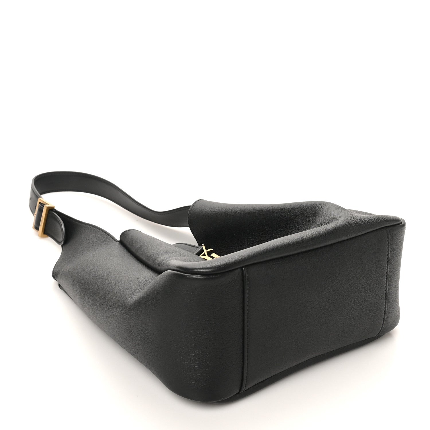 Saint Laurent Smooth Calfskin Small Le 5 A 7 Soft Hobo Black 4 of 10