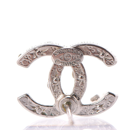 Chanel Crystal CC Earrings Silver 6 of 7