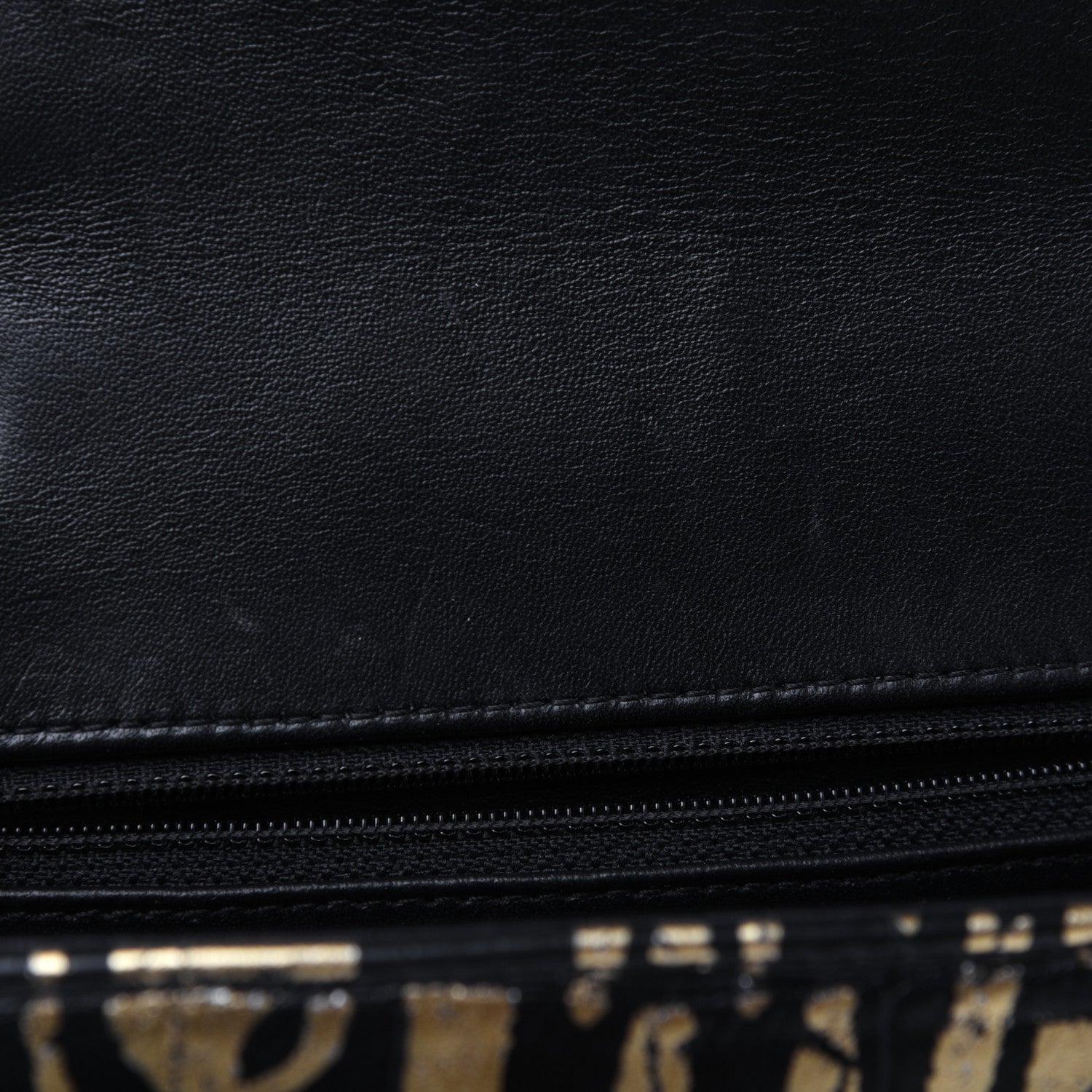 Chanel Calfskin Crocodile Embossed Graffiti 2.55 Mini Cocodile Reissue Flap Black Gold 11 of 21