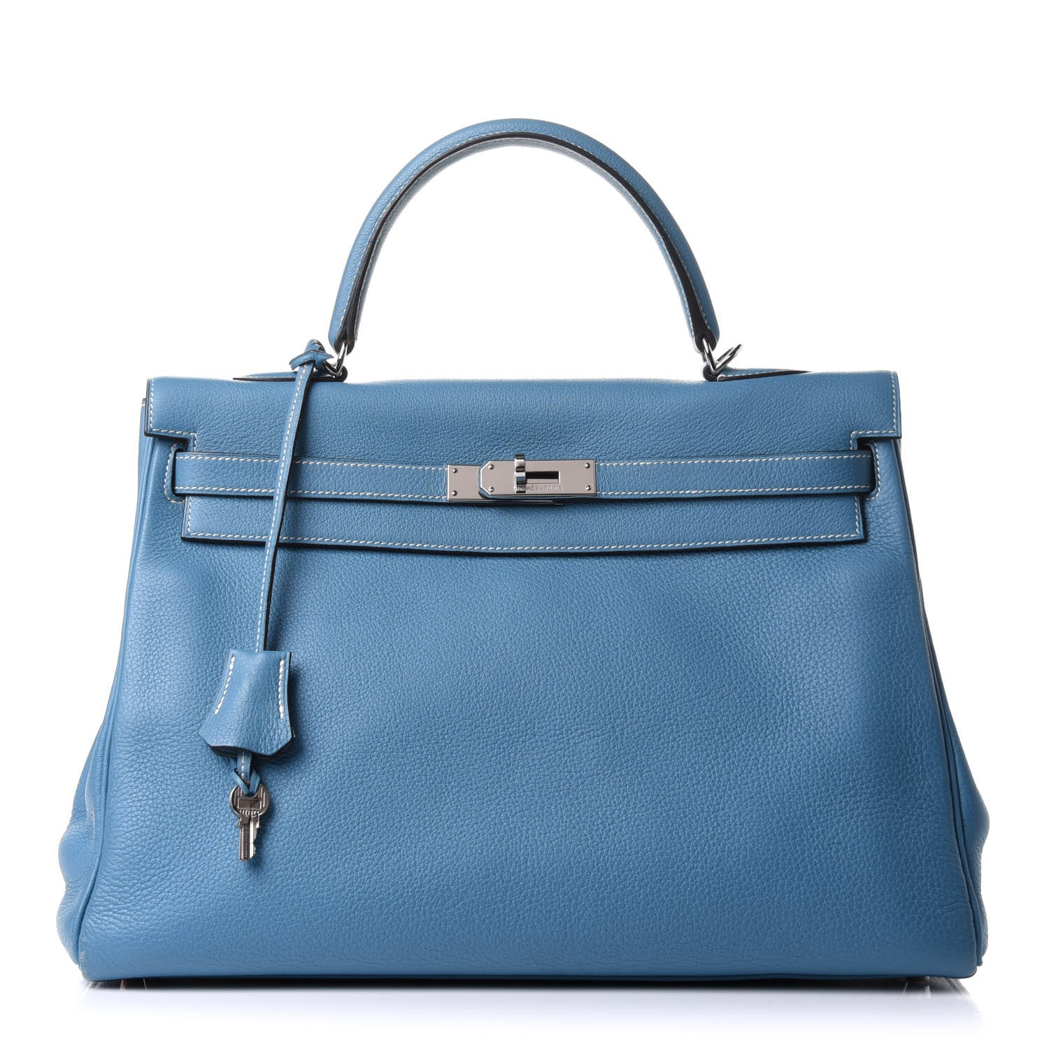 Hermes Taurillon Clemence Kelly Retourne 35 Blue Jean 1 of 11