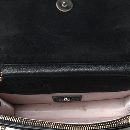 Versace Grained Calfskin Palazzo Chain Evening Bag Black 4 of 6